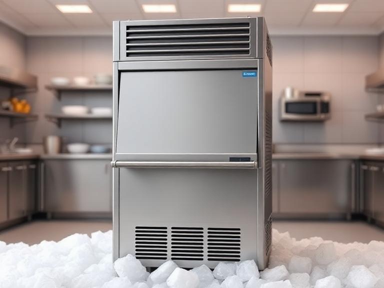 Manitowoc commercial ice maker — Modular cuber on storage bin